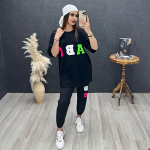  ست تیشرت و اسلش دخترانه ABC کد 13915